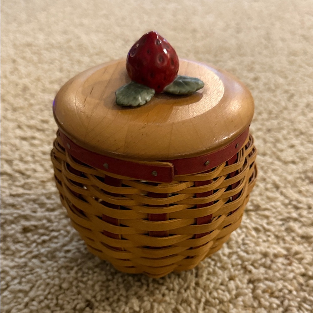Strawberry Longaberger Woven Basket